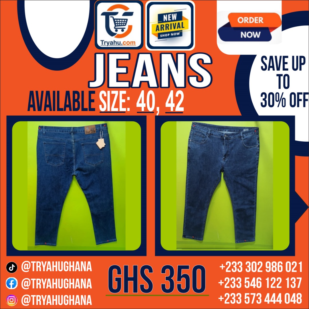 Men’s Quality Jeans | Sizes 40 & 42 | Comfortable Everyday Trousers